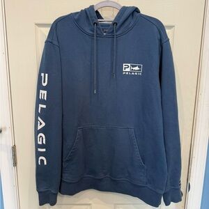 Pelagic Navy Blue American Flag Hoodie